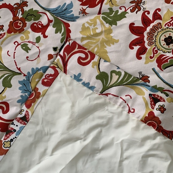 Set‎ of 4 Floral Patterned blackout curtains classic traditional red blue green - Picture 9 of 17